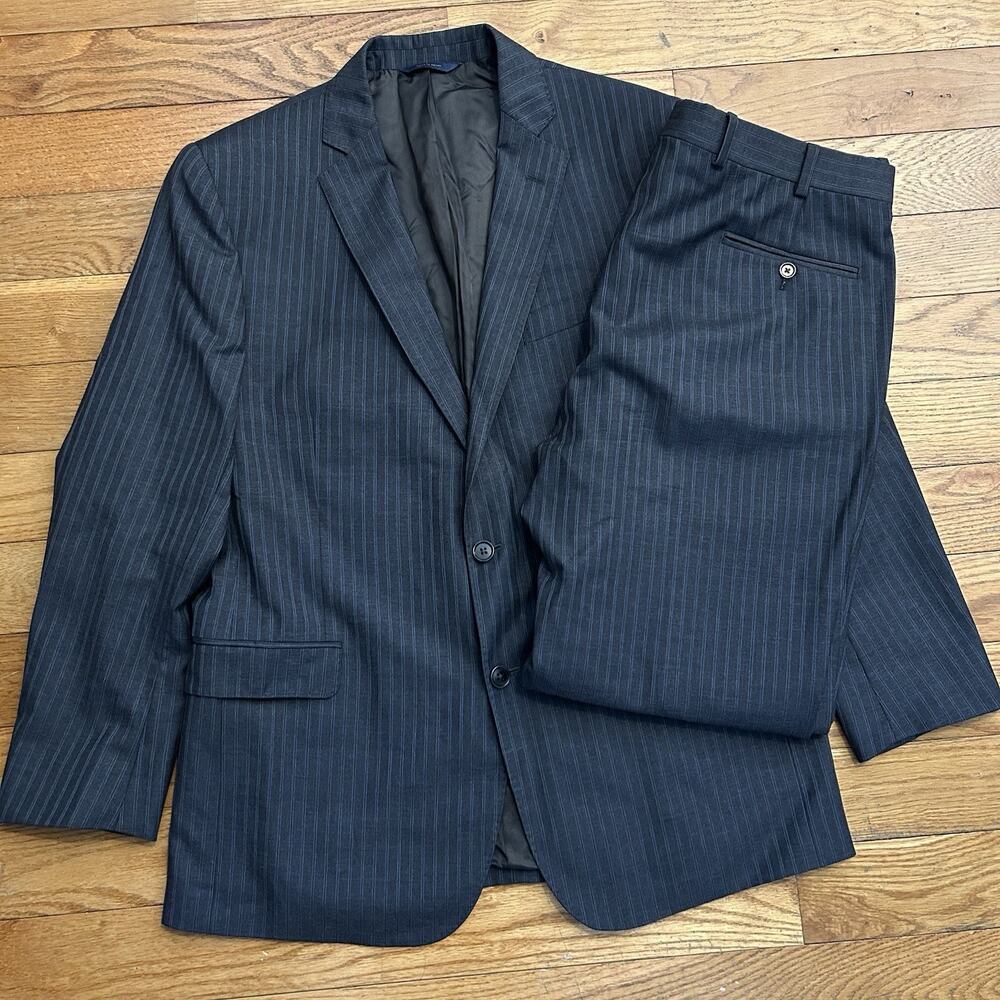 Brooks Brothers Regent Fit 100% Wool Pinstripe Suit Jacket And Pants 43R